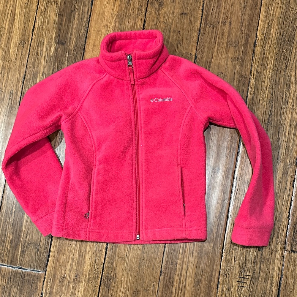 Columbia Bright Pink Full-Zip Fleece Jacket